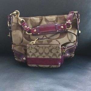 Coach Signature Bag with wristlet